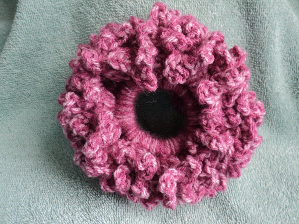 Raspberry Hair Scrunchie - Crocheted on Luulla